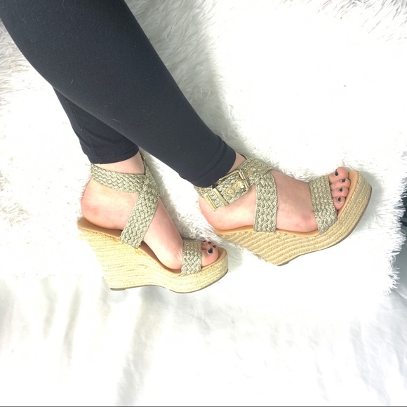 ☀️ Wedge braided sandals Size 4 (37) - Picture 1 of 8